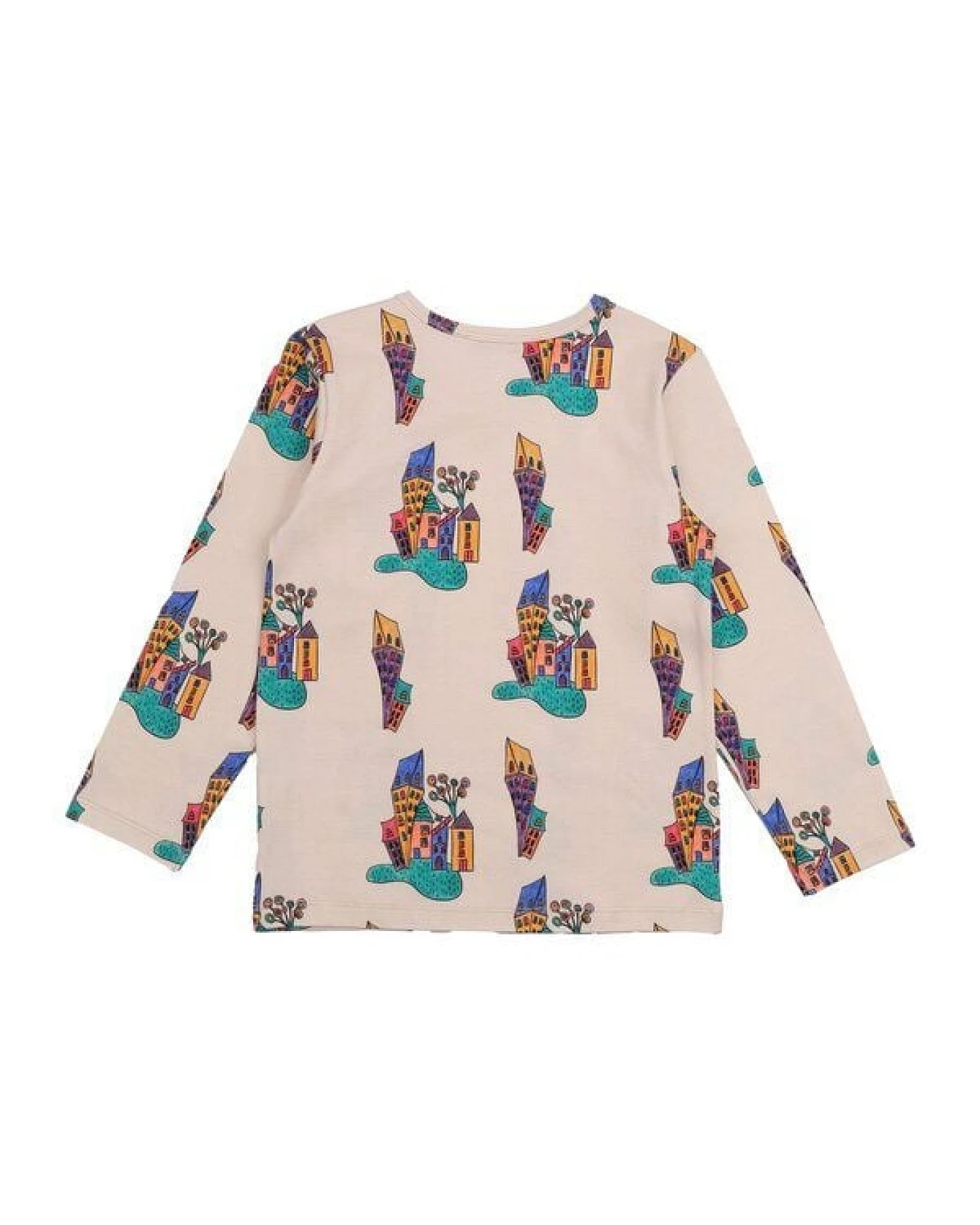 Cotokids Kinder Langarmshirt GOTS zertifiziert, Bio-Baumwolle, creme, Meer-Muster „Water Home“, weich & bequem – Walkiddy – Ansicht 4
