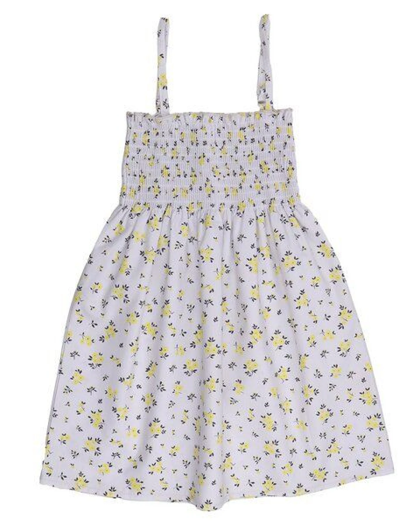 Cotokids Mädchen Trägerbluse – Weiß mit gelbem Blumenmuster, leicht & bequem – Ansicht 2
