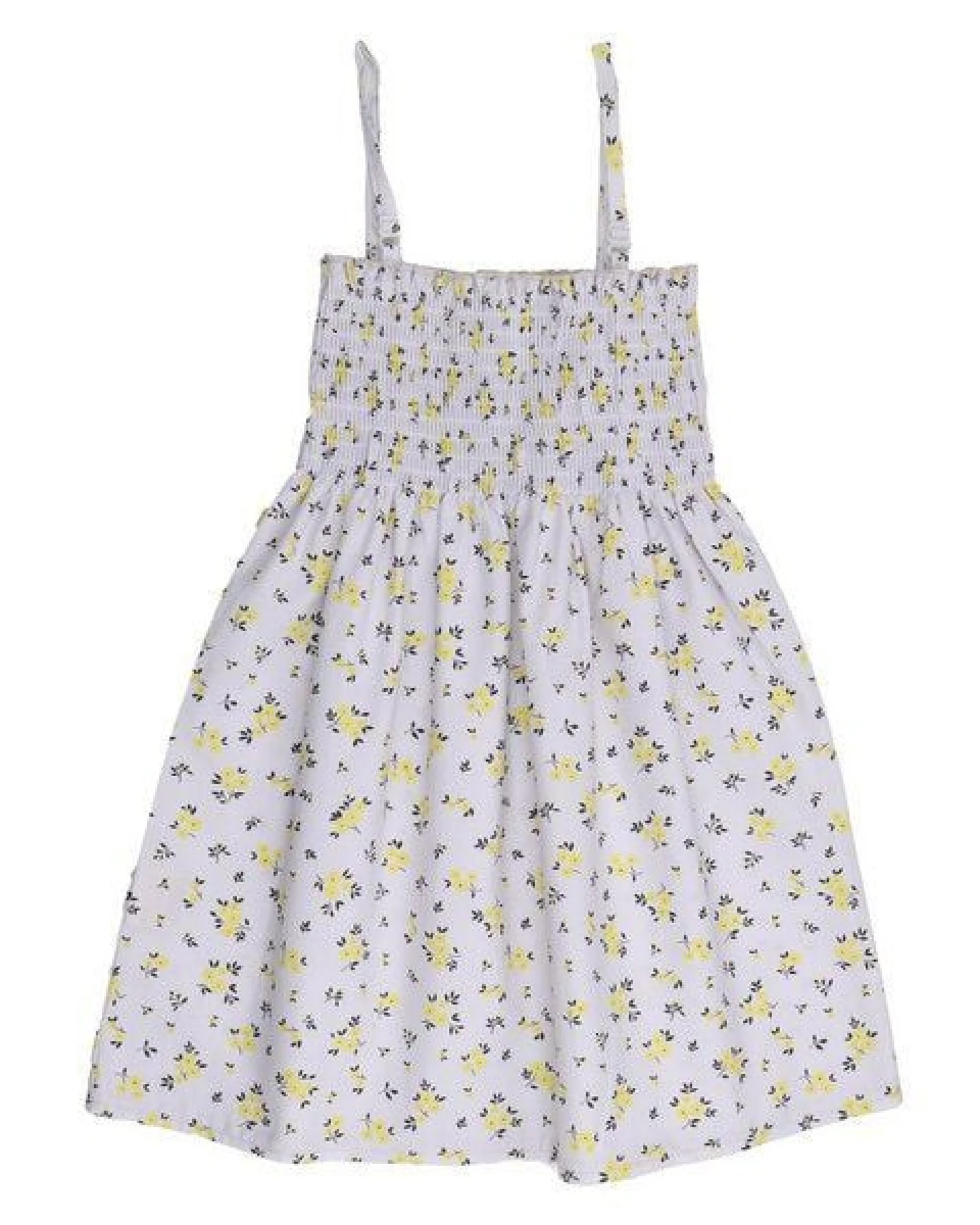Cotokids Mädchen Trägerbluse – Weiß mit gelbem Blumenmuster, leicht & bequem – Ansicht 4