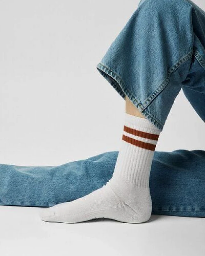 ettics STUDIO sock stripes brown patina
