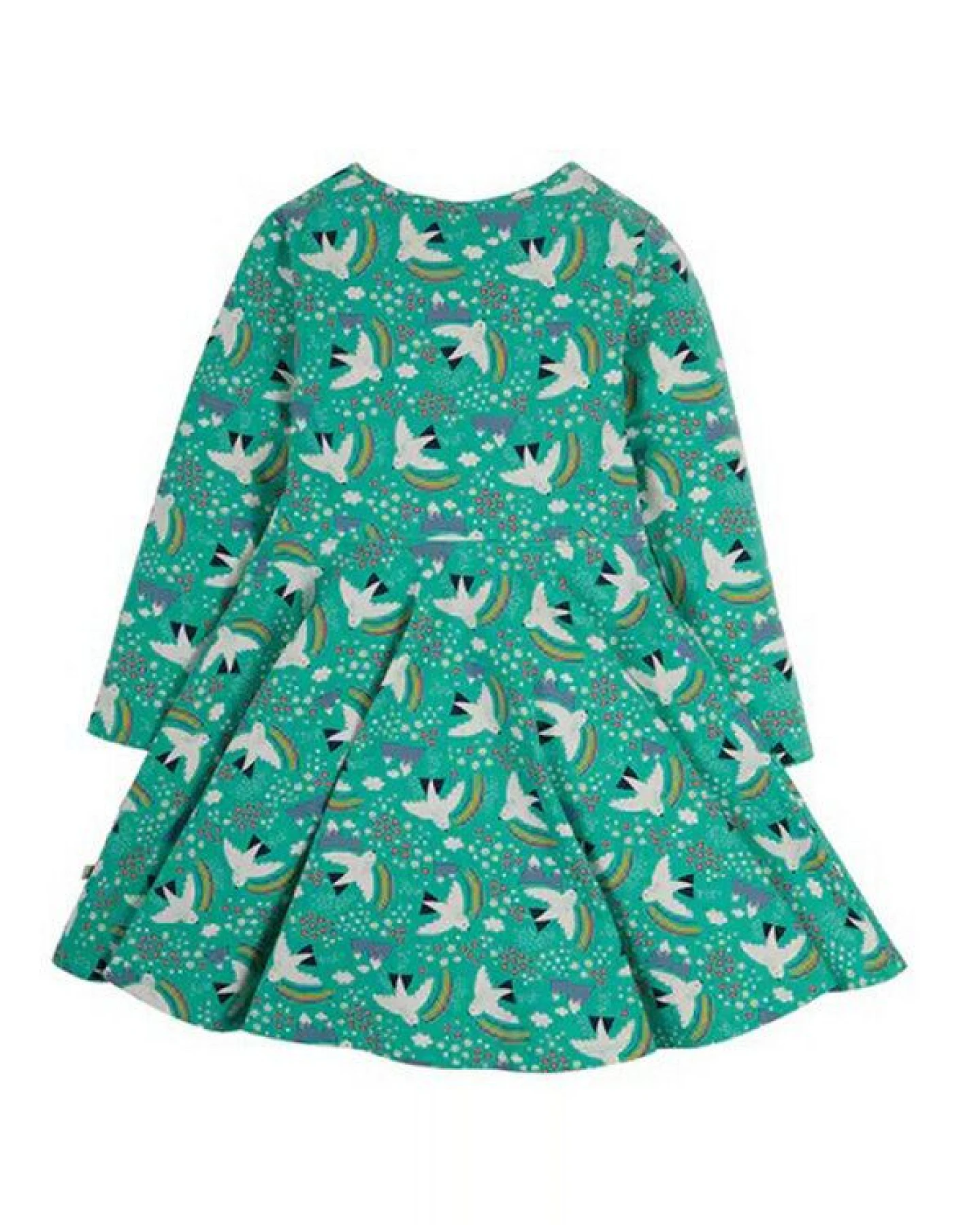 Frugi Kleid Schneehühner in türkis Skater Dress – Ansicht 2