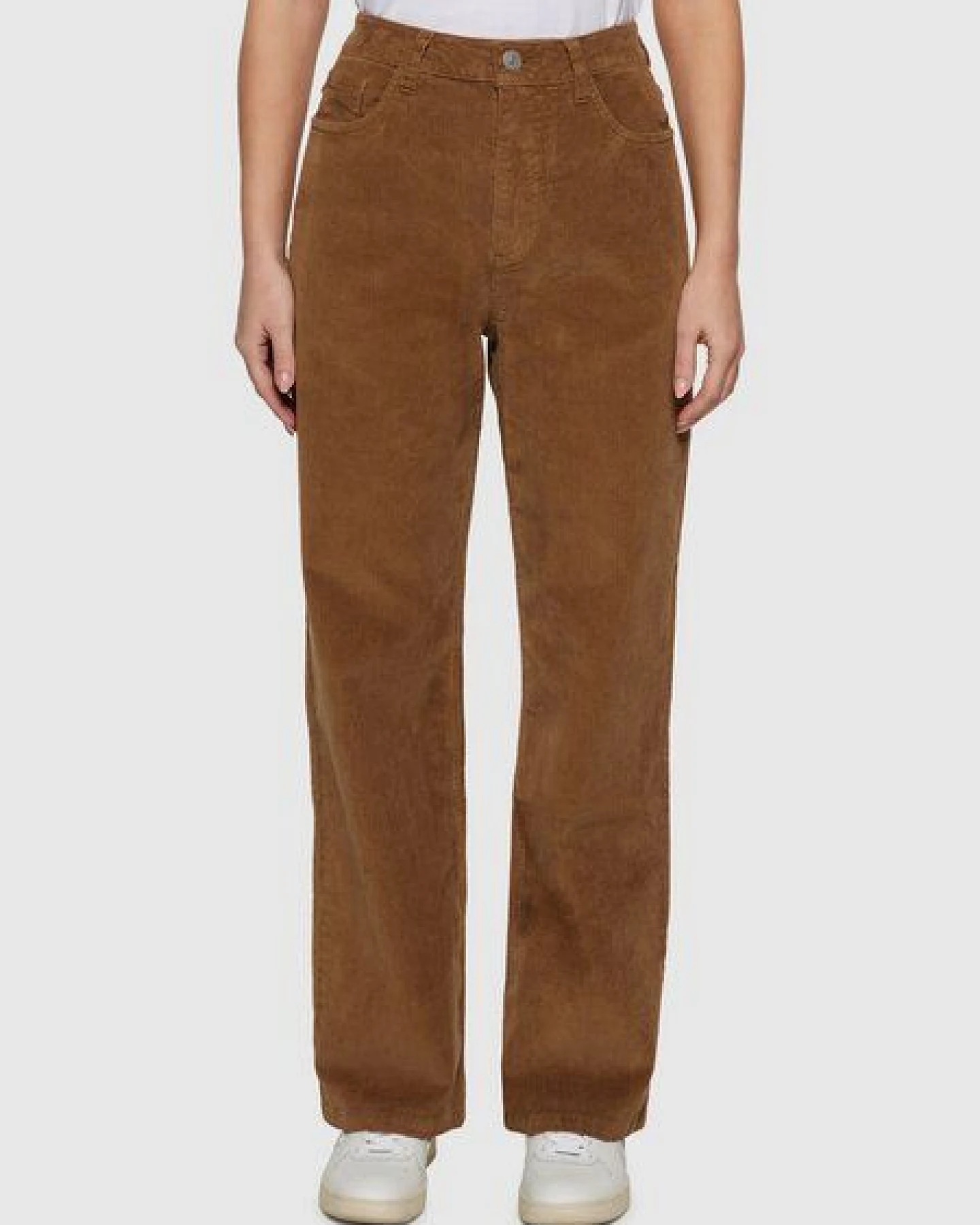 KnowledgeCotton Apparel Gale Straight Mid Rise Corduroy Pants - dachshund – Ansicht 2