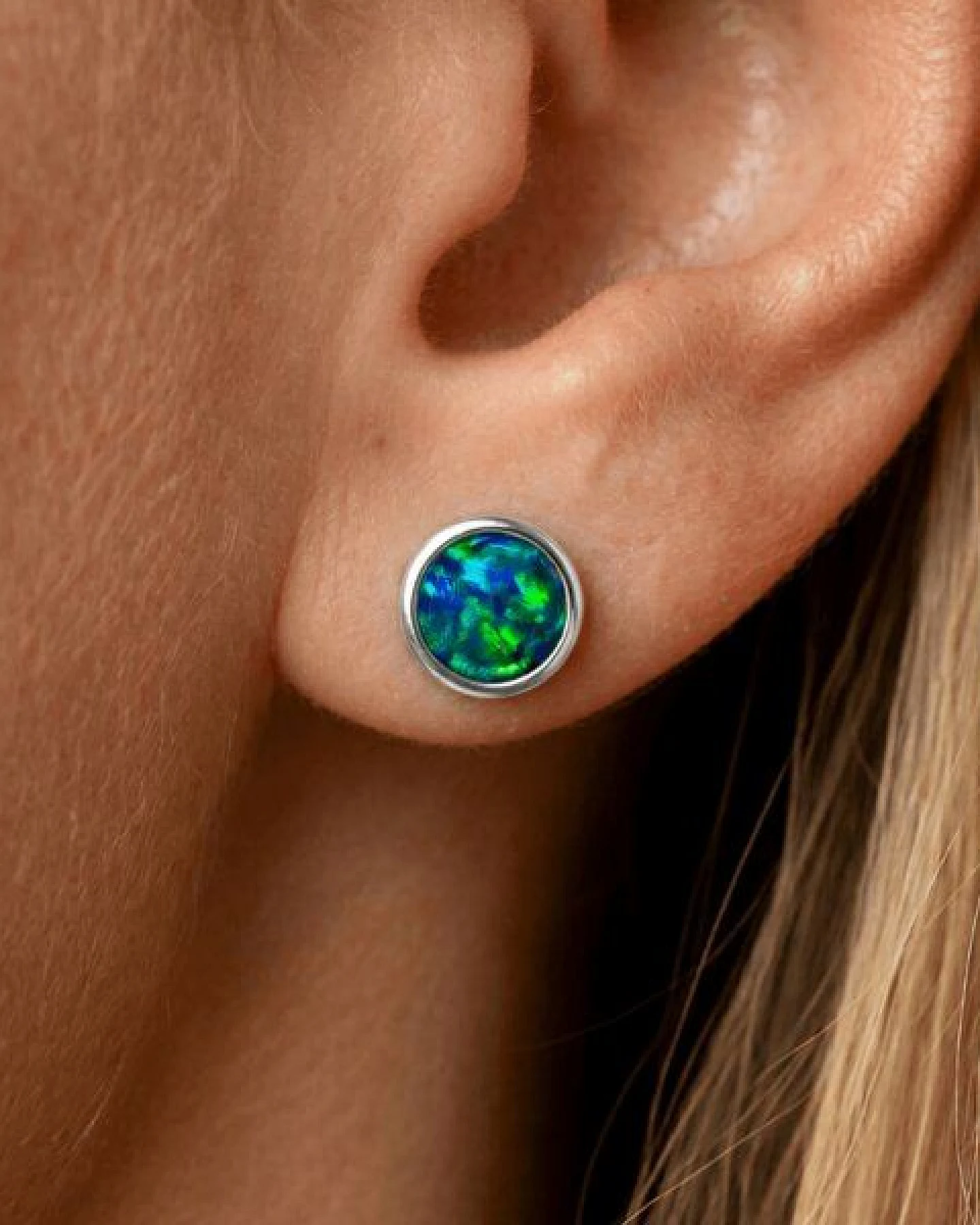 Spirit of Island Opal Ohrstecker – Ansicht 2