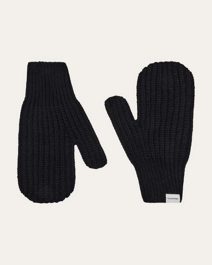 KnowledgeCotton Apparel Lambswool Patent Knit Gloves