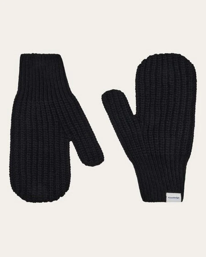 KnowledgeCotton Apparel Lambswool Patent Knit Gloves