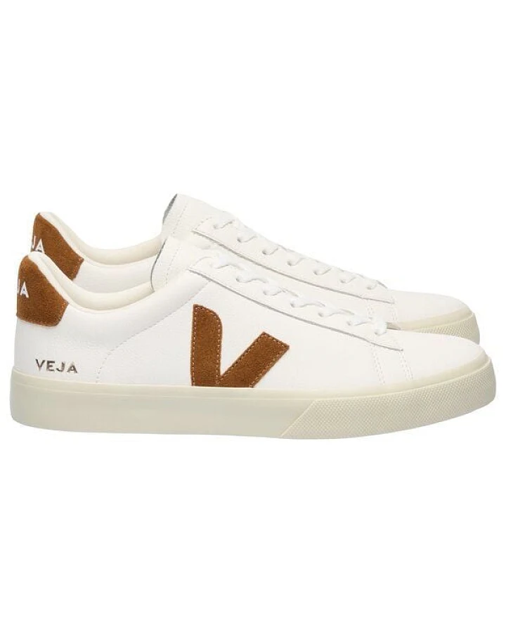 Veja Damen-Sneaker Campo Leather White Cognac