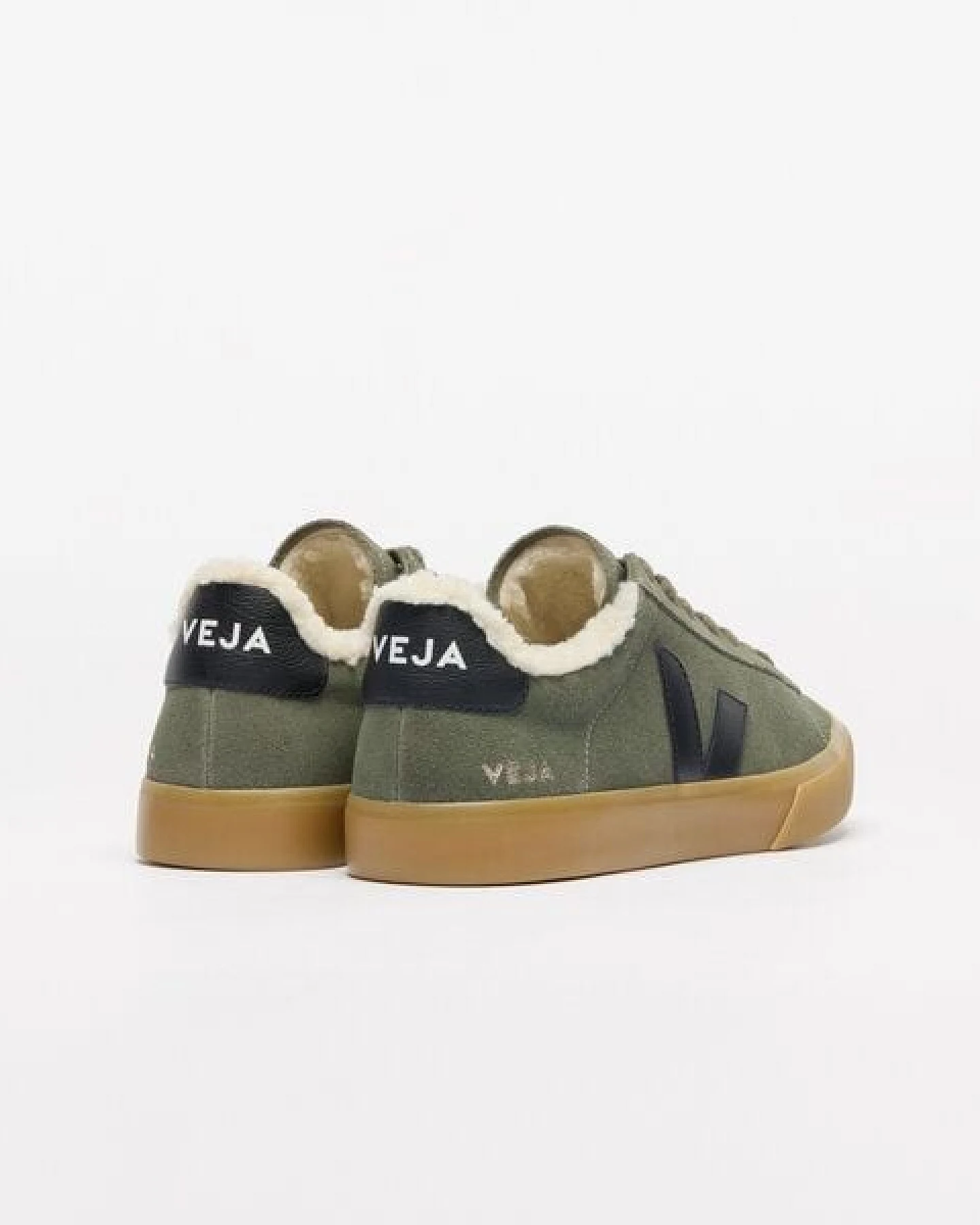 Veja Damen-Sneaker Campo Winter Suede Mud Black Natural – Ansicht 3