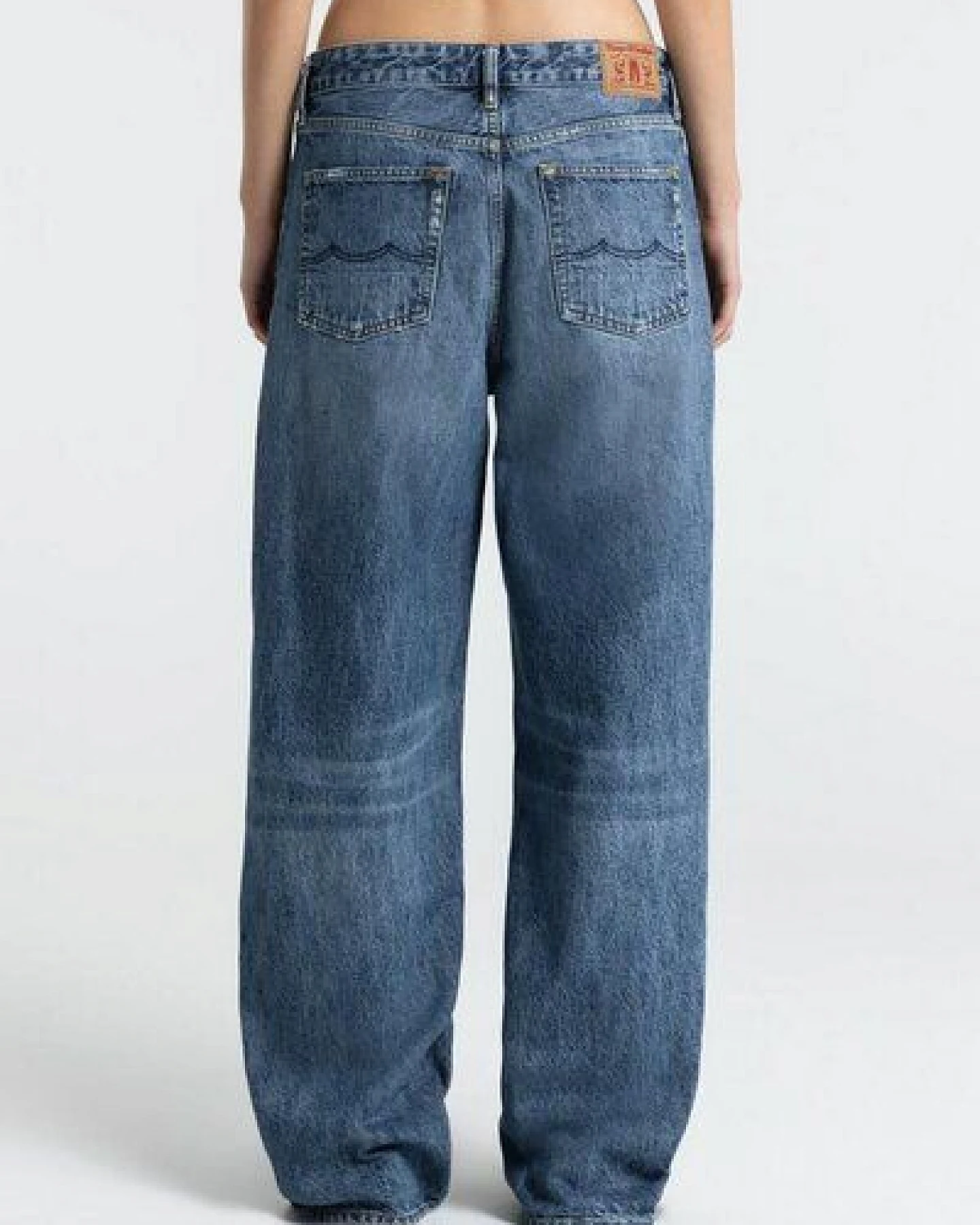 Kings Of Indigo JOAN Low Rise Loose Ceky Blue Worn – Ansicht 3