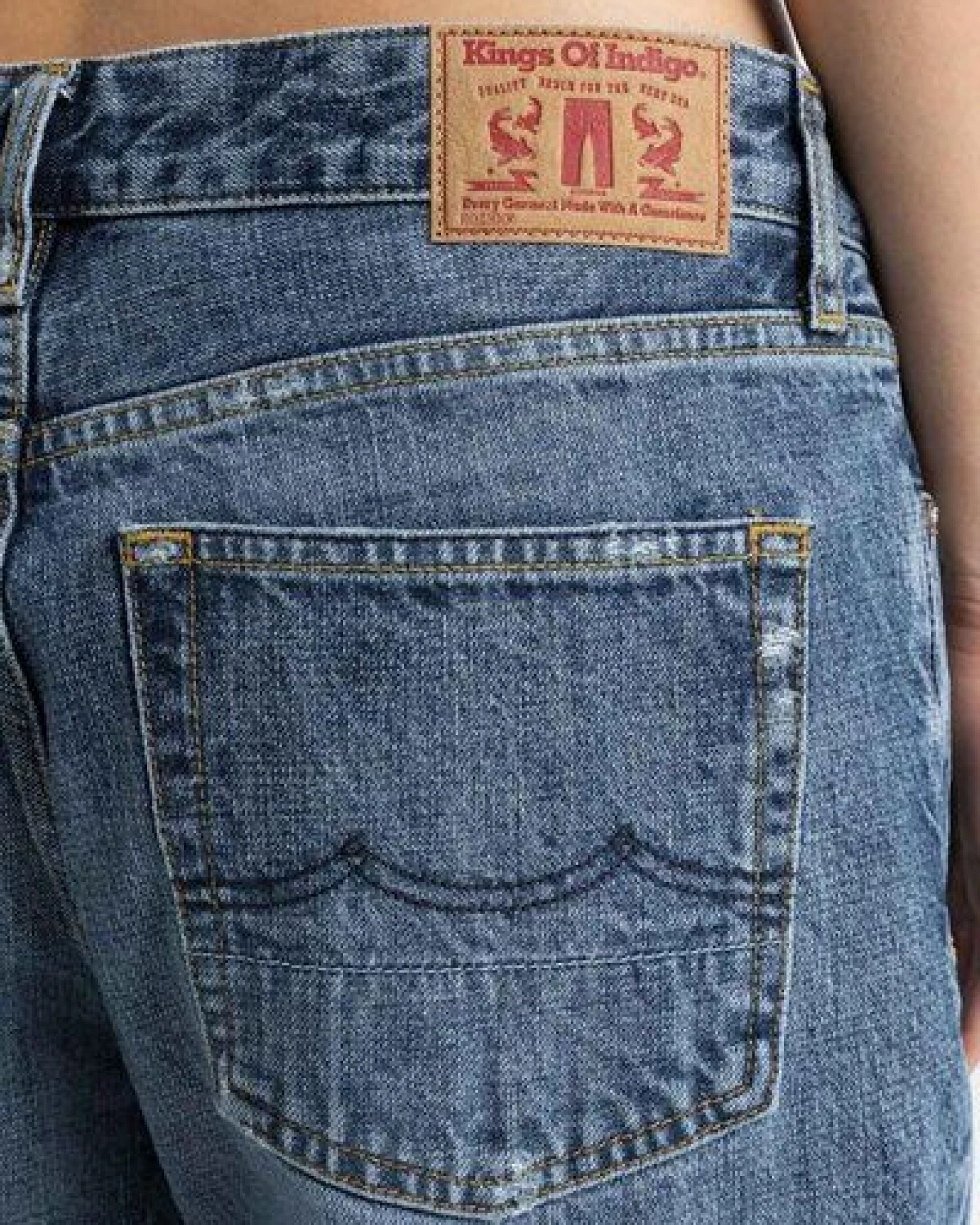 Kings Of Indigo JOAN Low Rise Loose Ceky Blue Worn – Ansicht 4