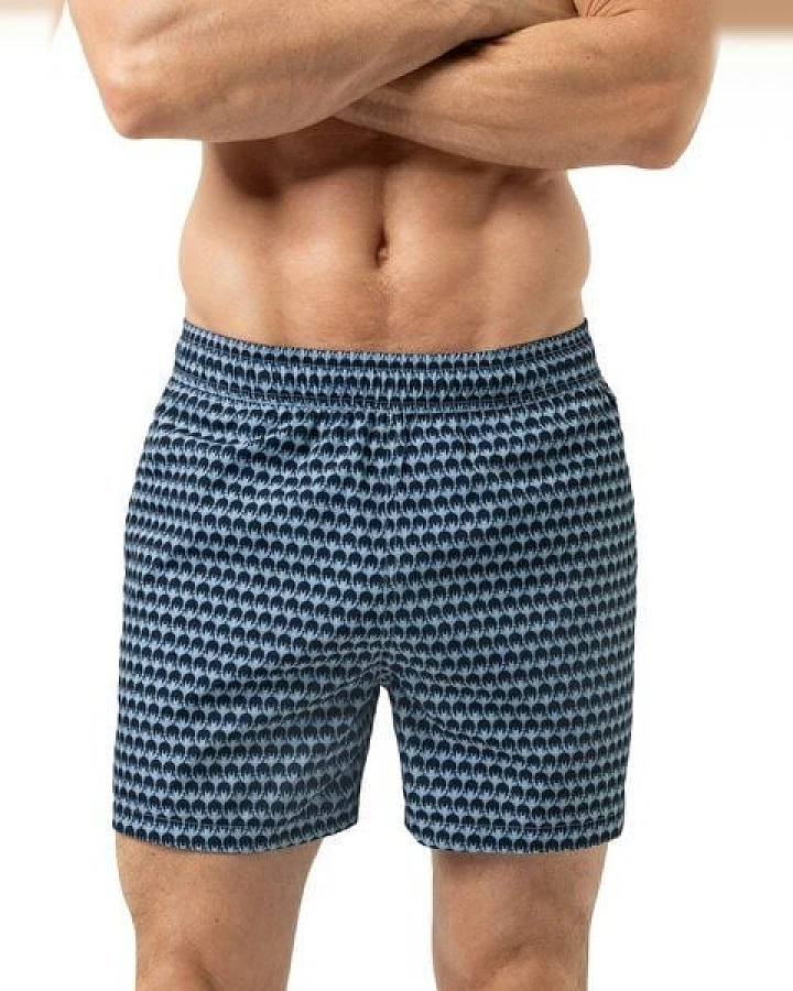 Mey Badeshort / Surfshort gestreift mit Seitentaschen "Crane Swarm"