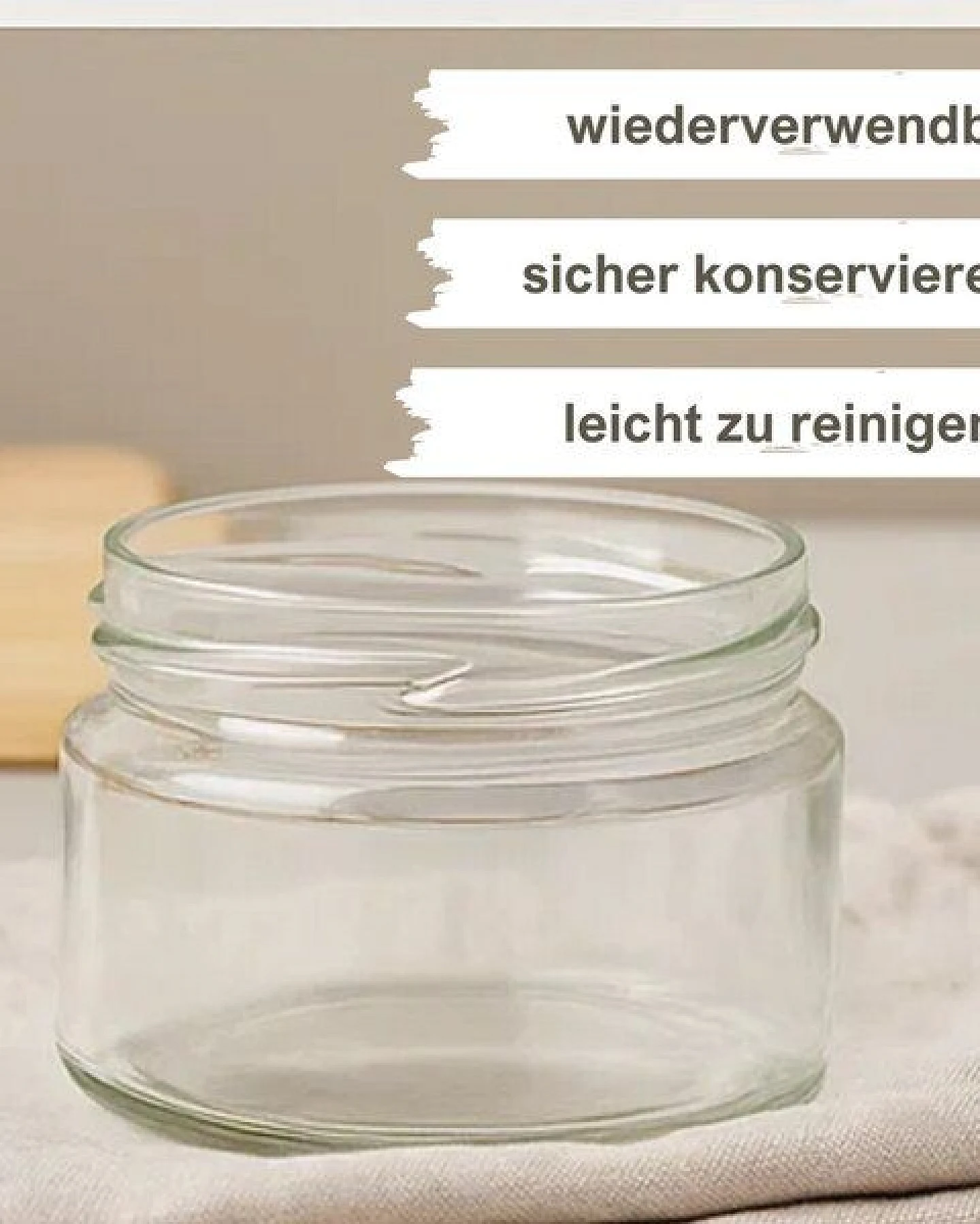 mikken kleine Einmachgläser 250 ml mit Deckel TO82 Marmeladengläser Einkochgläser – Ansicht 2