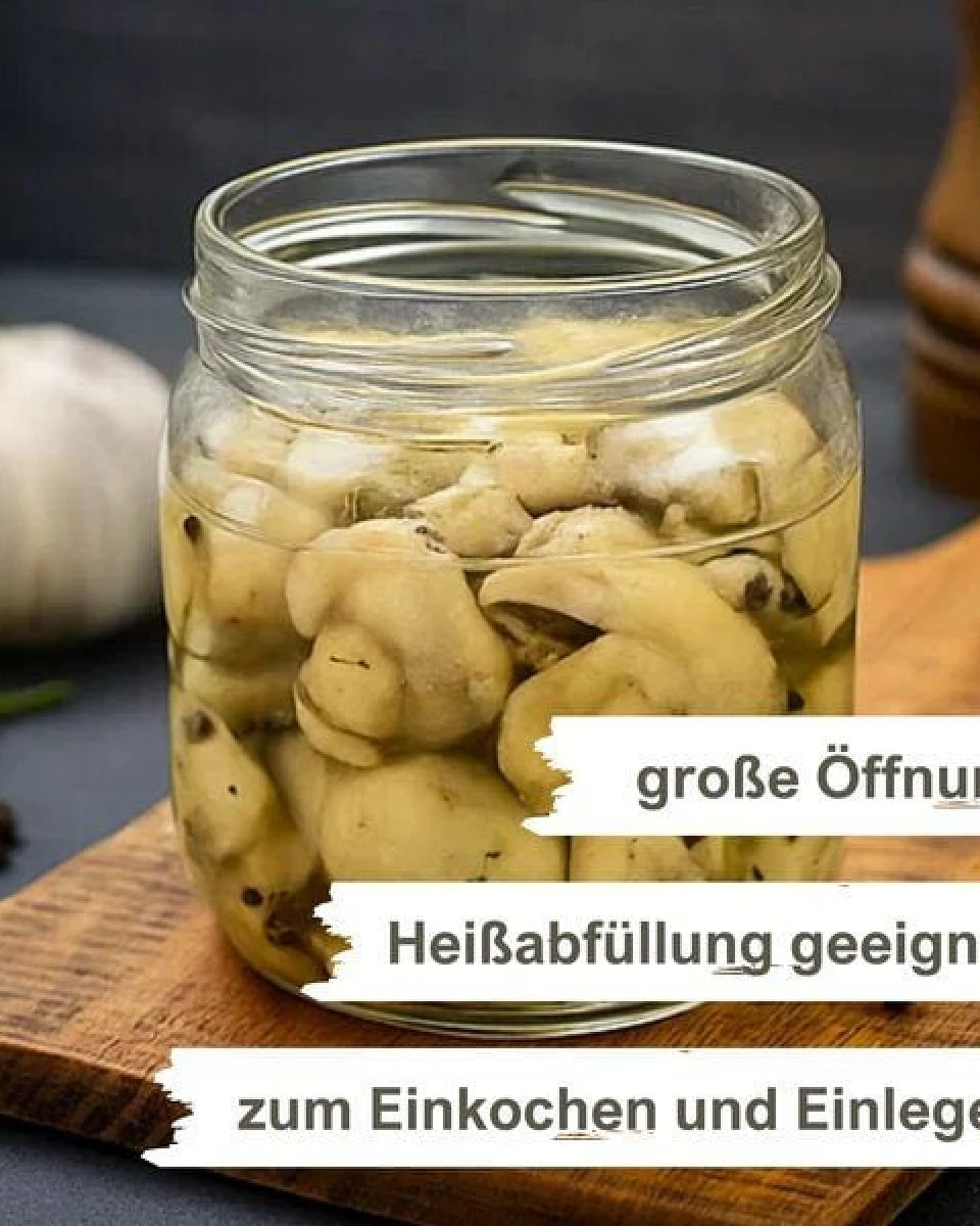 mikken Einmachgläser 425 ml Deckel Marmeladengläser Einkochgläser Vorratsgläser – Ansicht 3
