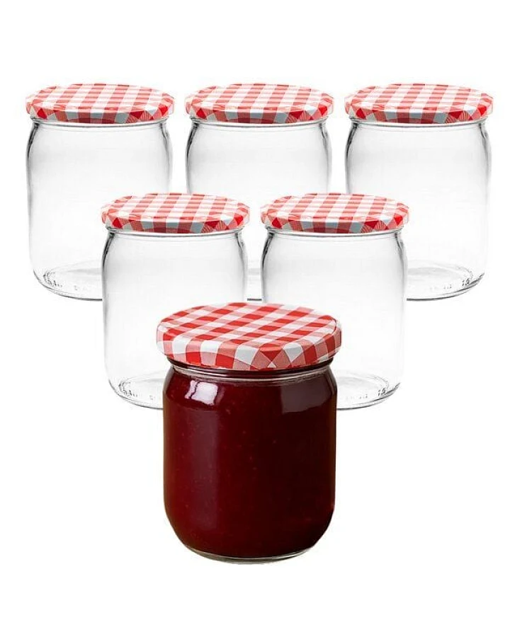mikken Einmachgläser 540ml mit Schraubdeckel Einkochgläser Vorratsgläser Aufbewahrungsgläser