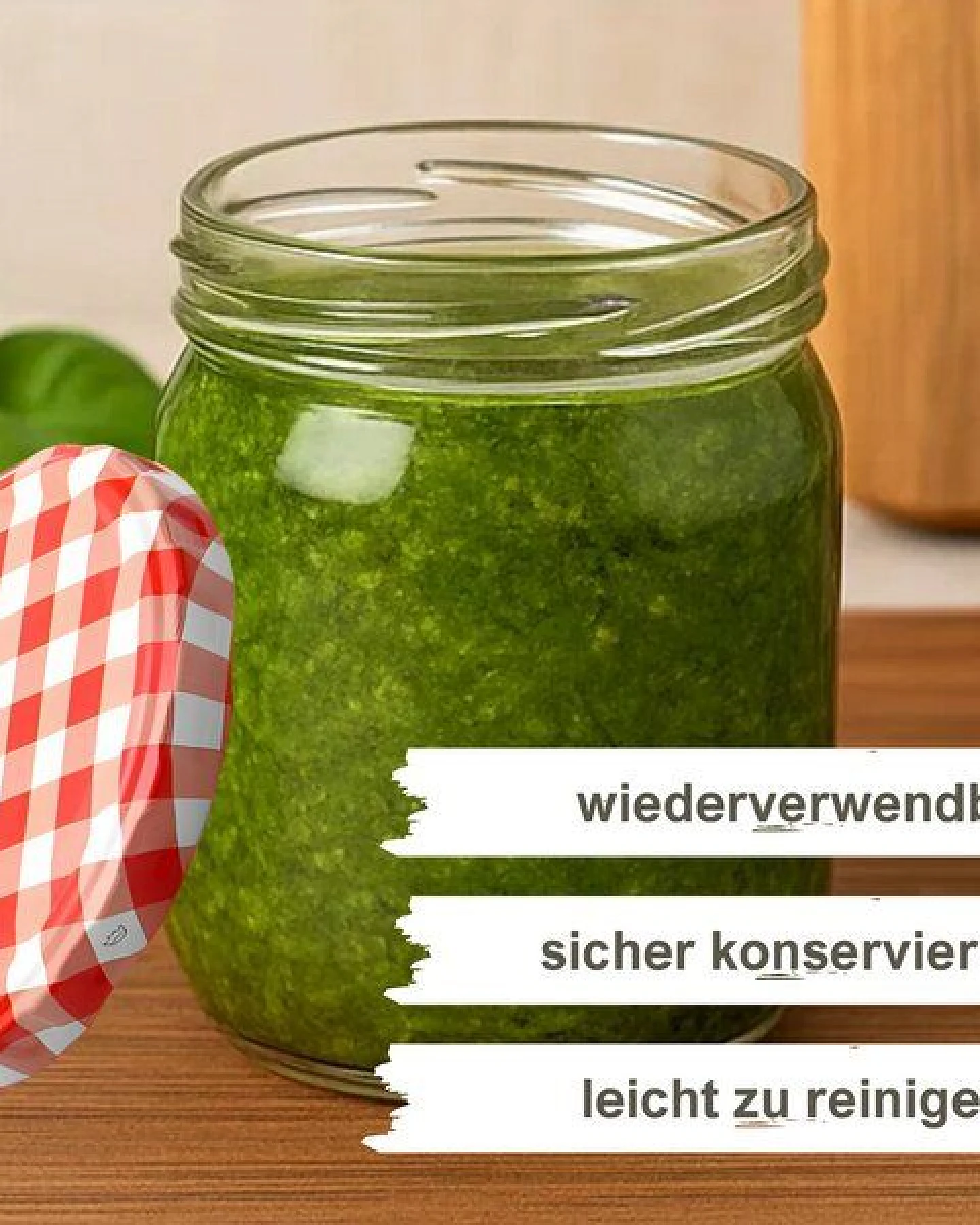 mikken Einmachgläser 540ml mit Schraubdeckel Einkochgläser Vorratsgläser Aufbewahrungsgläser – Ansicht 2