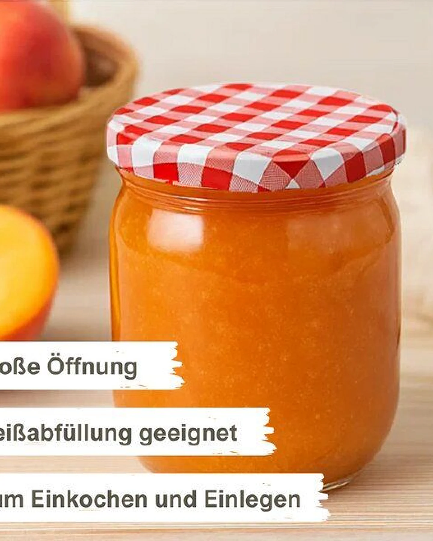 mikken Einmachgläser 540ml mit Schraubdeckel Einkochgläser Vorratsgläser Aufbewahrungsgläser – Ansicht 3