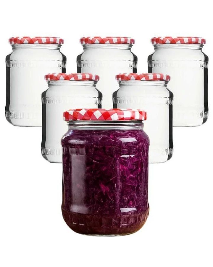 mikken Einmachgläser 720ml mit Schraubdeckel TO82 Einkochgläser Vorratsgläser Schraubgläser
