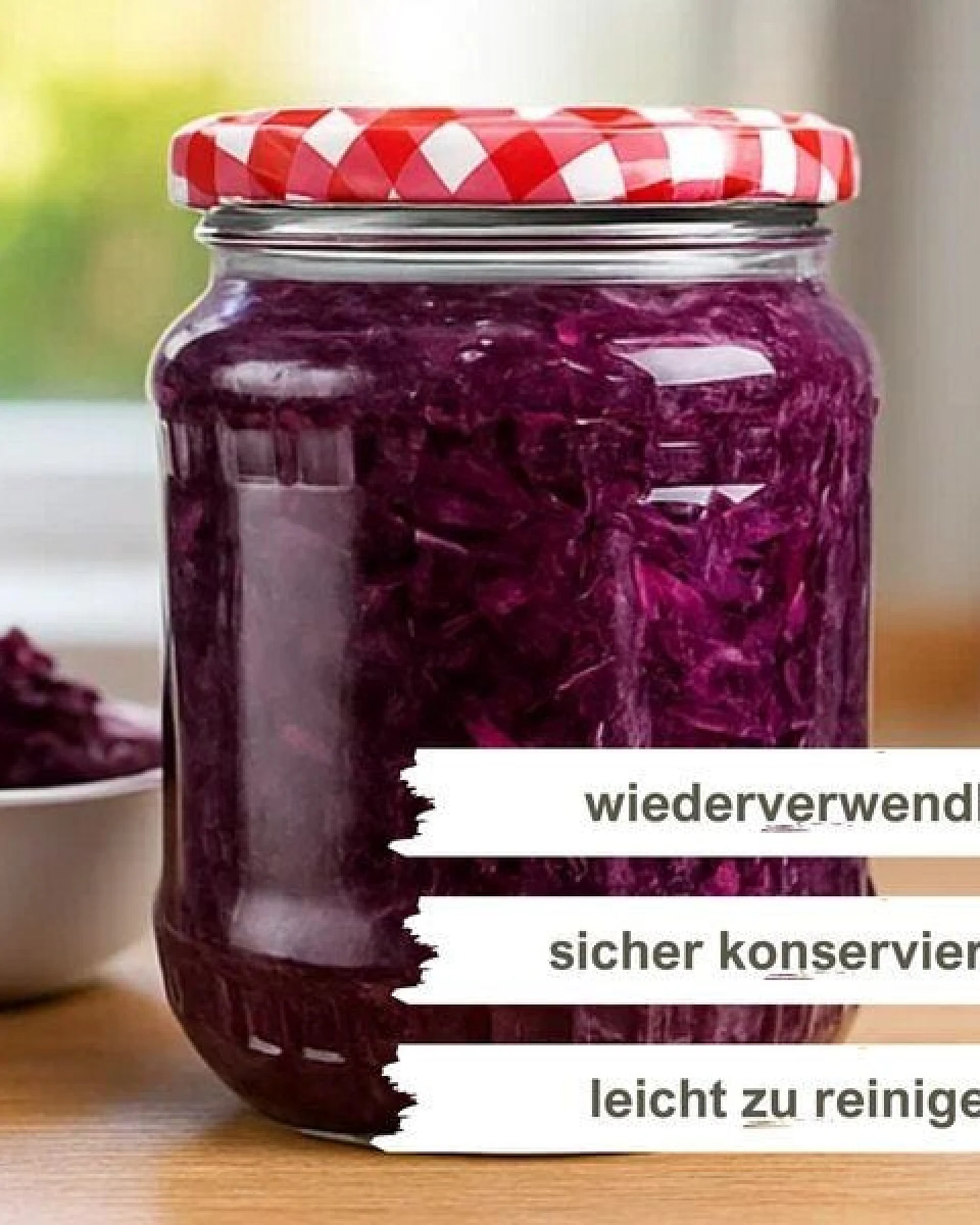 mikken Einmachgläser 720ml mit Schraubdeckel TO82 Einkochgläser Vorratsgläser Schraubgläser – Ansicht 2