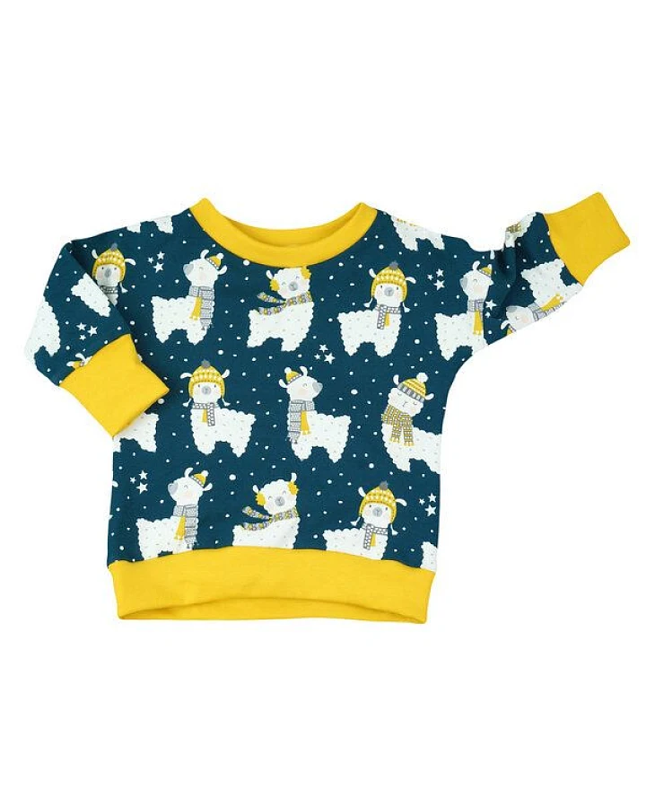 Sternchenwolke BIO Langarmshirt "Winter Lama"