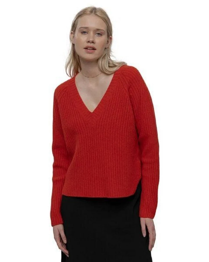 Rifò MANON - Pullover aus Wolle in orange