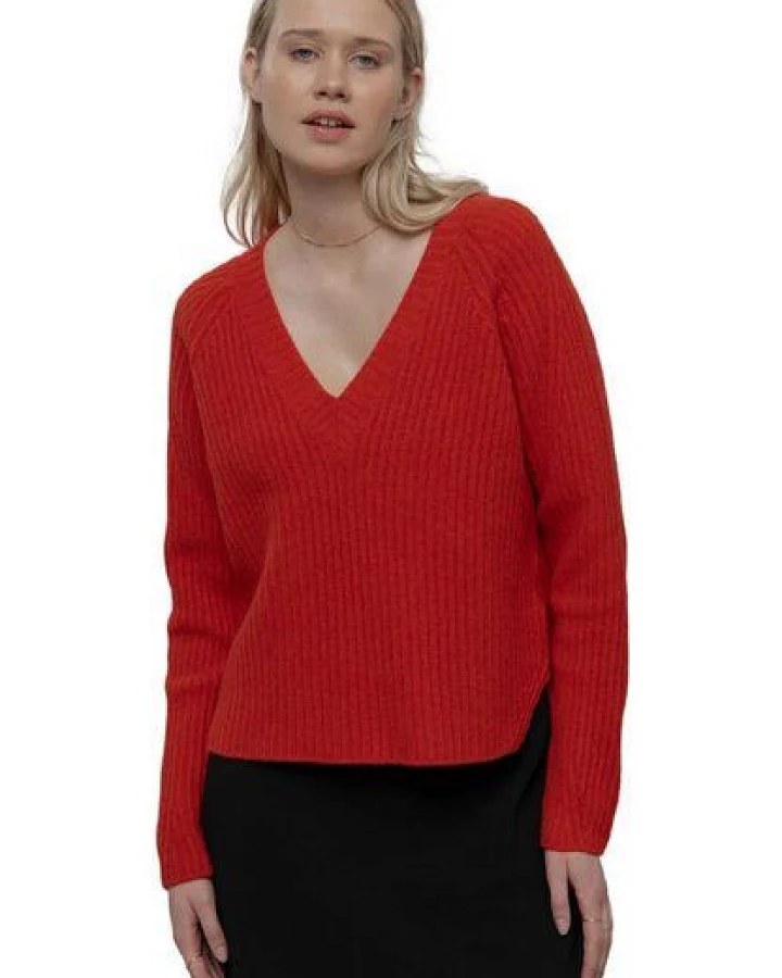 Rifò MANON - Pullover aus Wolle in orange