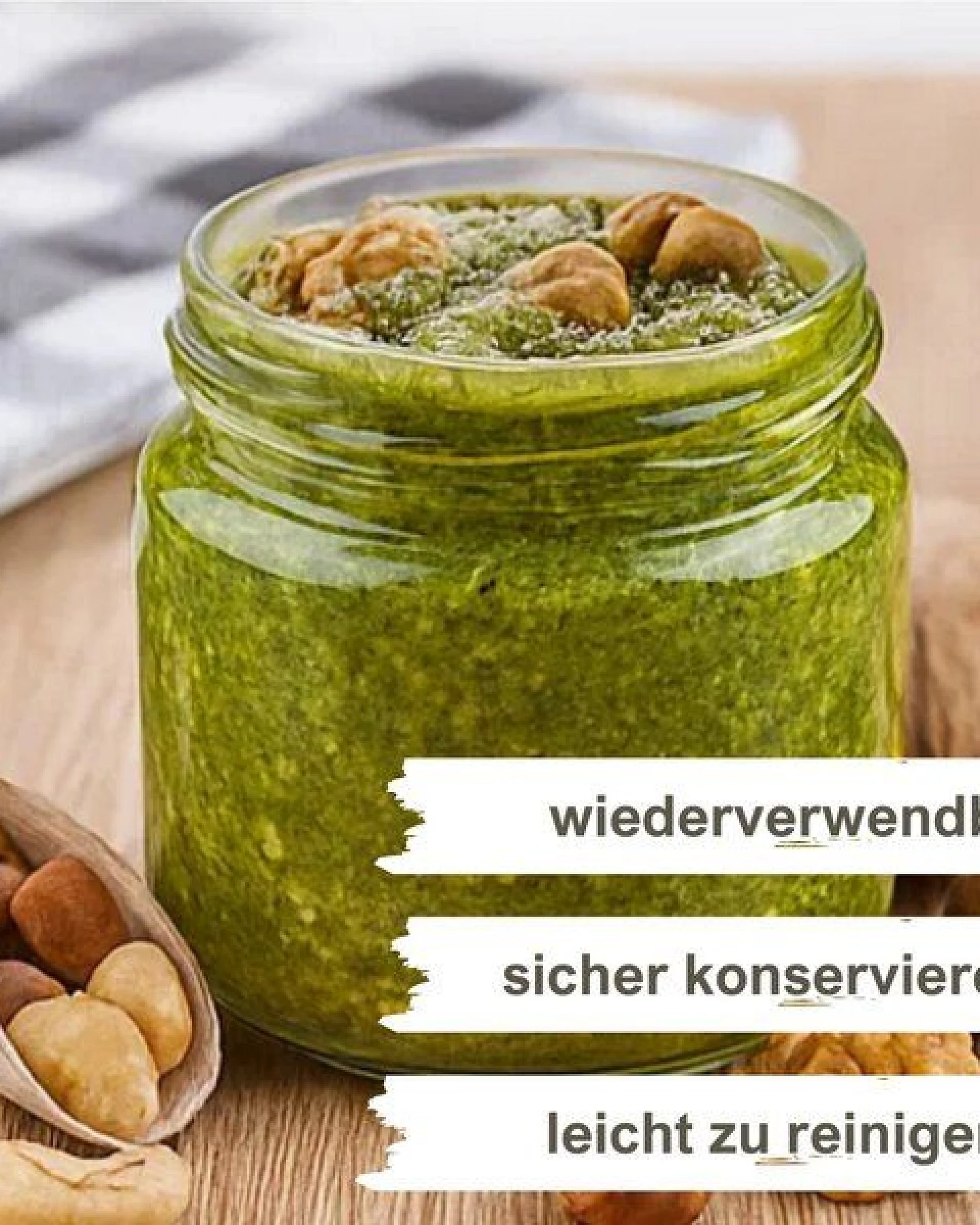 mikken Einmachgläser 210ml mit Deckel Marmeladengläser Einkochgläser Pestogläser Dessertgläser – Ansicht 3