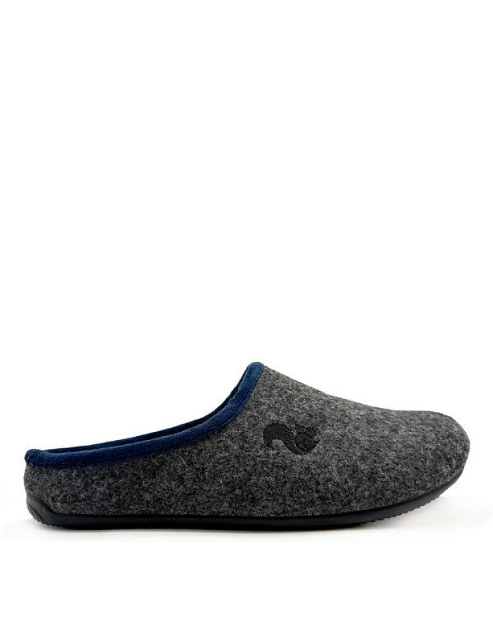 Veganer Slipper "thies ® PET Piping" aus weichem Filz
