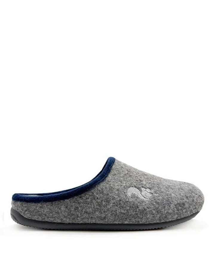 Veganer Slipper "thies ® PET Piping" aus weichem Filz
