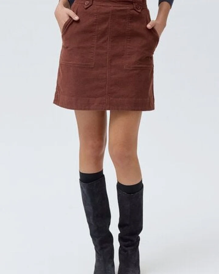 Produktseite: People Wear Organic Kordrock, uni braun, Bio-Baumwolle