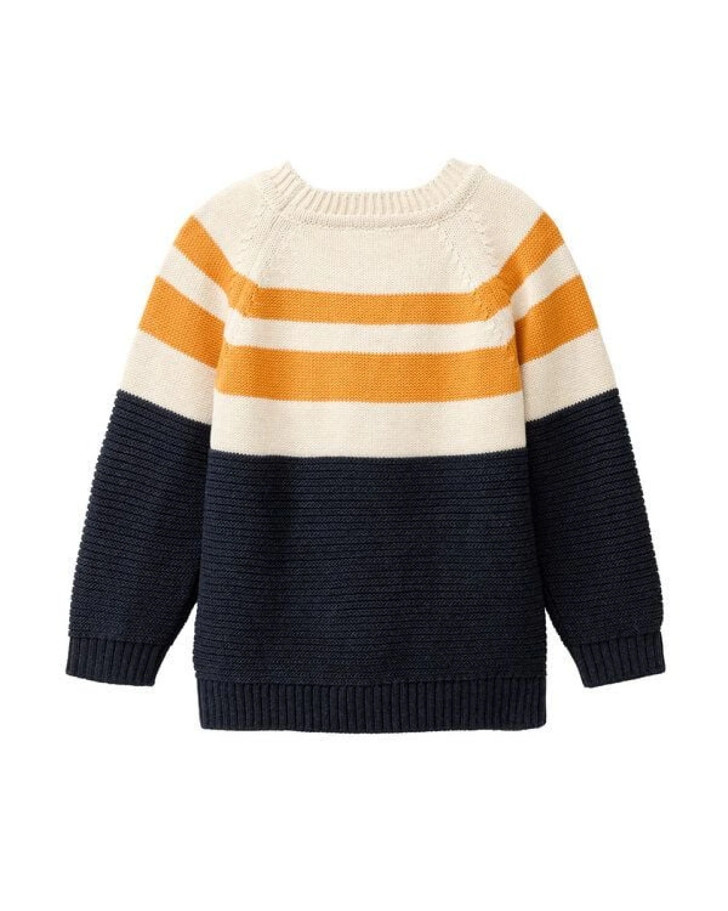 People Wear Organic Strick Pullover, blau mélange, Bio-Baumwolle – Ansicht 3