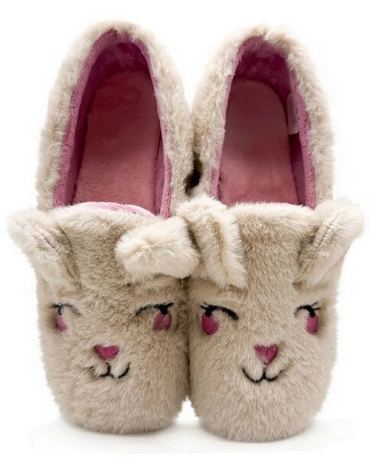 Veganer "thies ® Rec Rabbit Closed Slipper" aus kuscheligem recyceltem PES