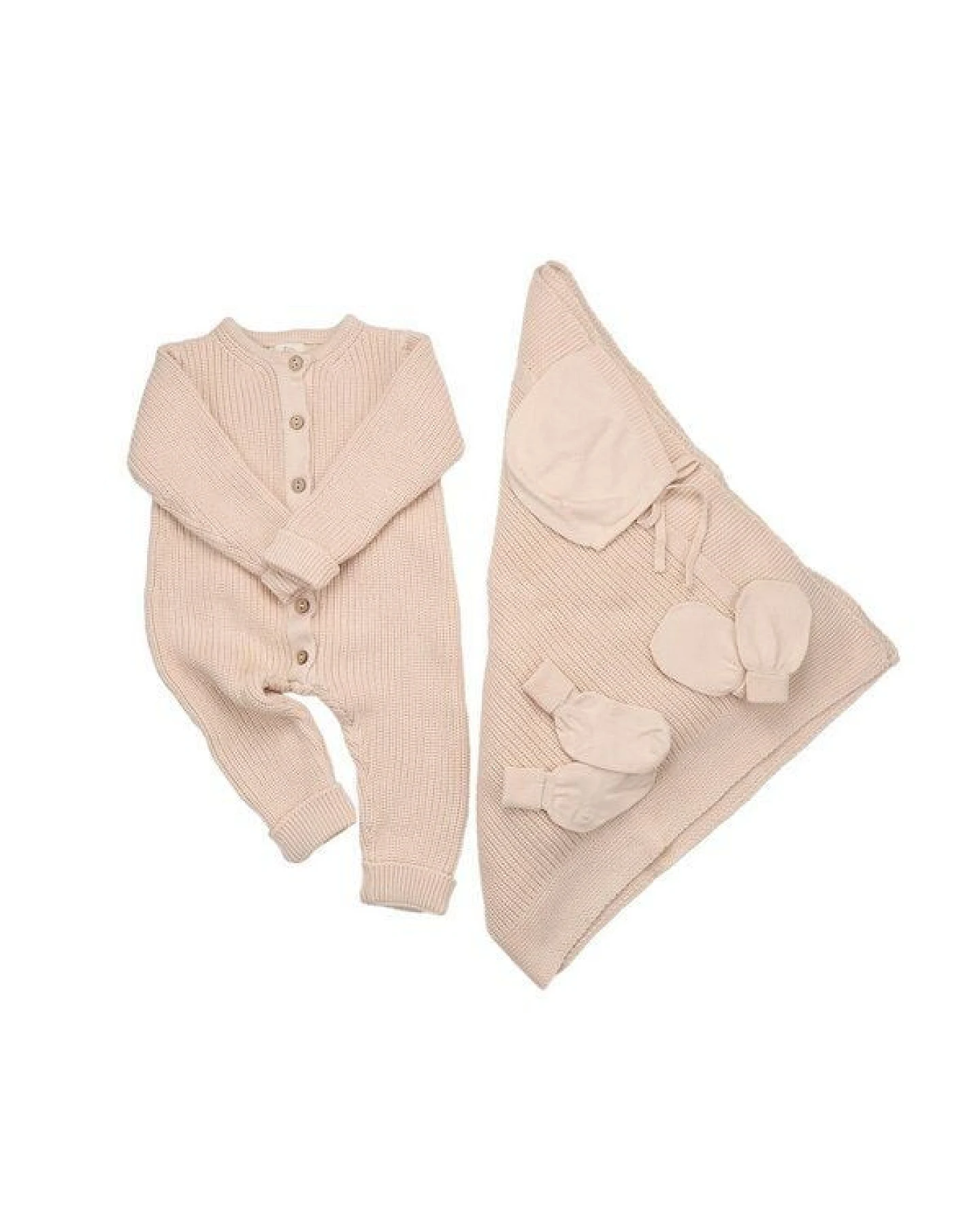 Woollyboll Geschenkset aus Biobaumwolle-Beige – Ansicht 3