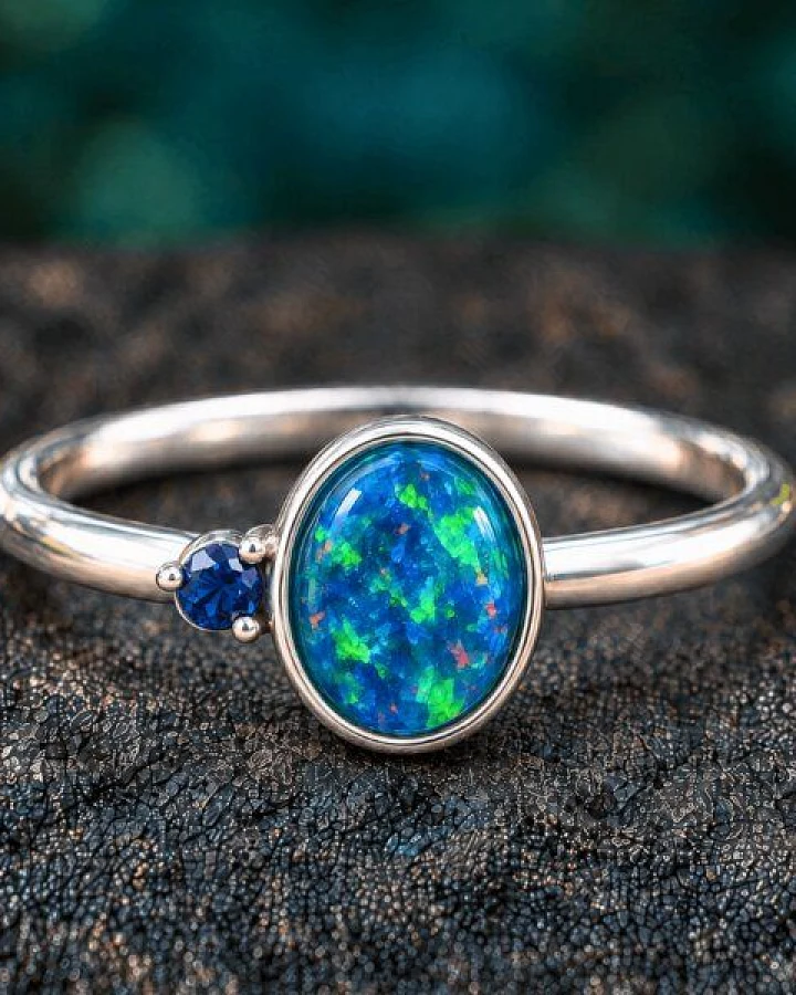 Spirit of Island Opal & Saphir Ring