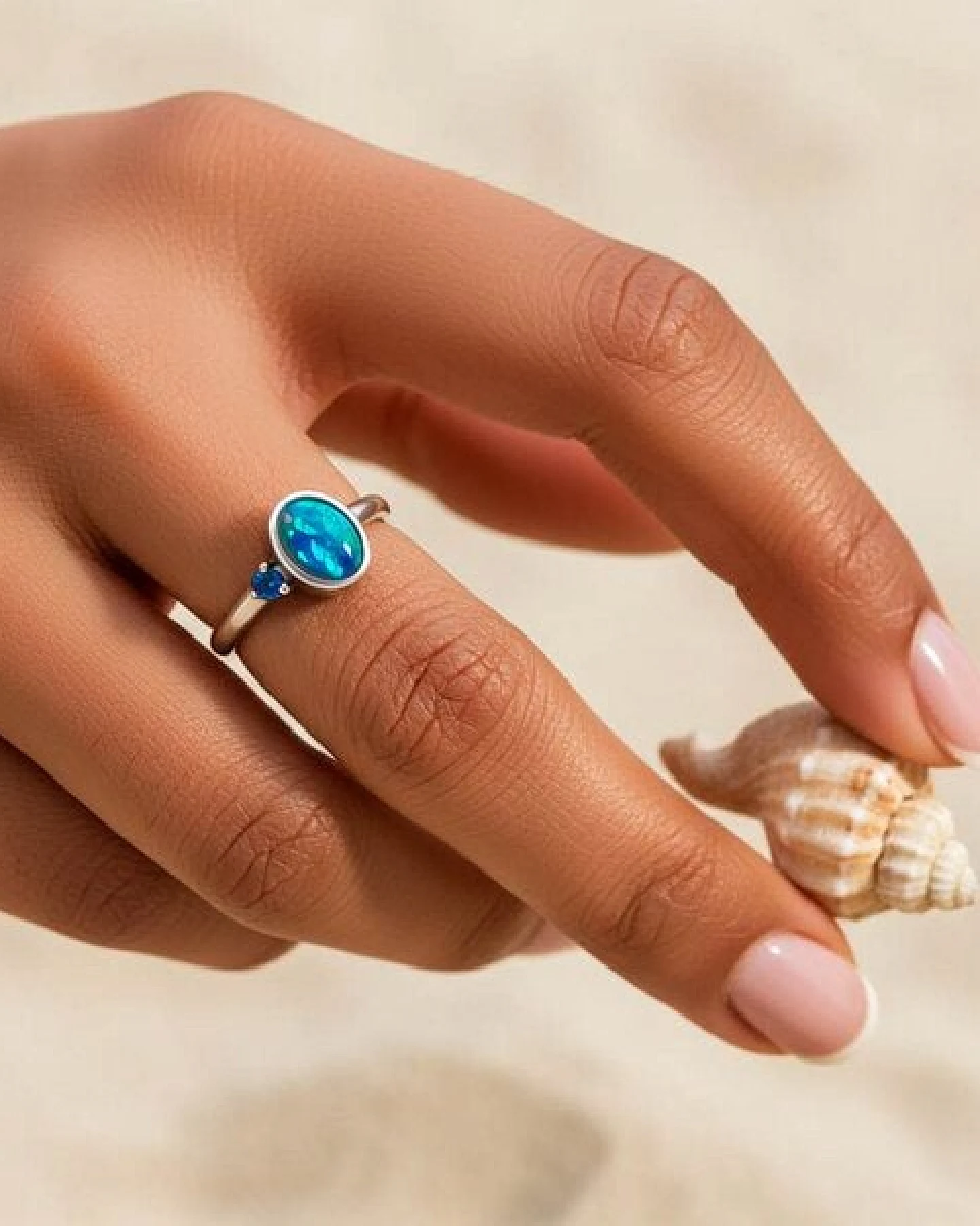 Spirit of Island Opal & Saphir Ring – Ansicht 2