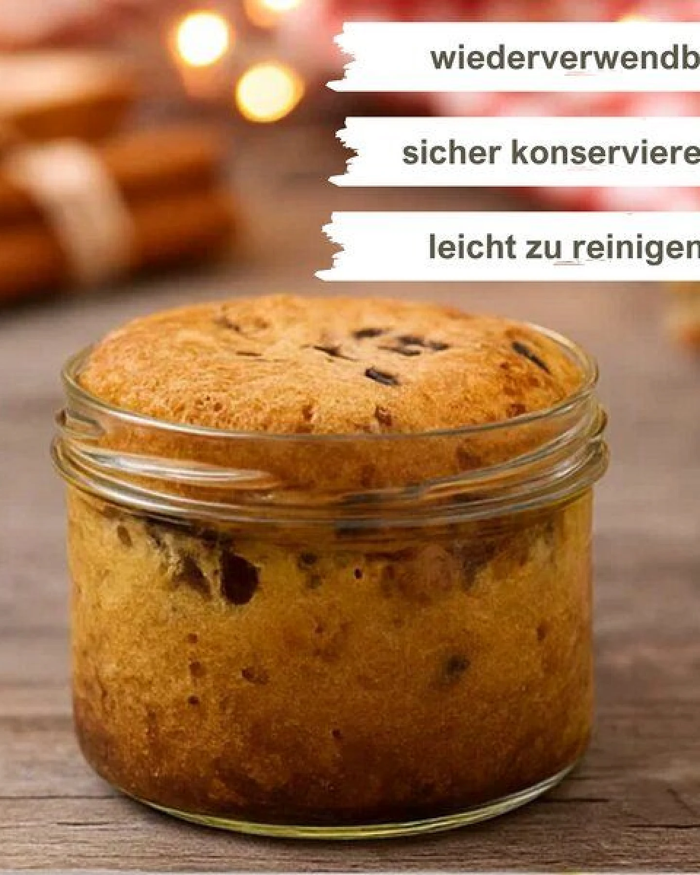 mikken Marmeladengläser 210ml mit Deckel Einmachgläser Einkochgläser Pestogläser Dessertgläser – Ansicht 2