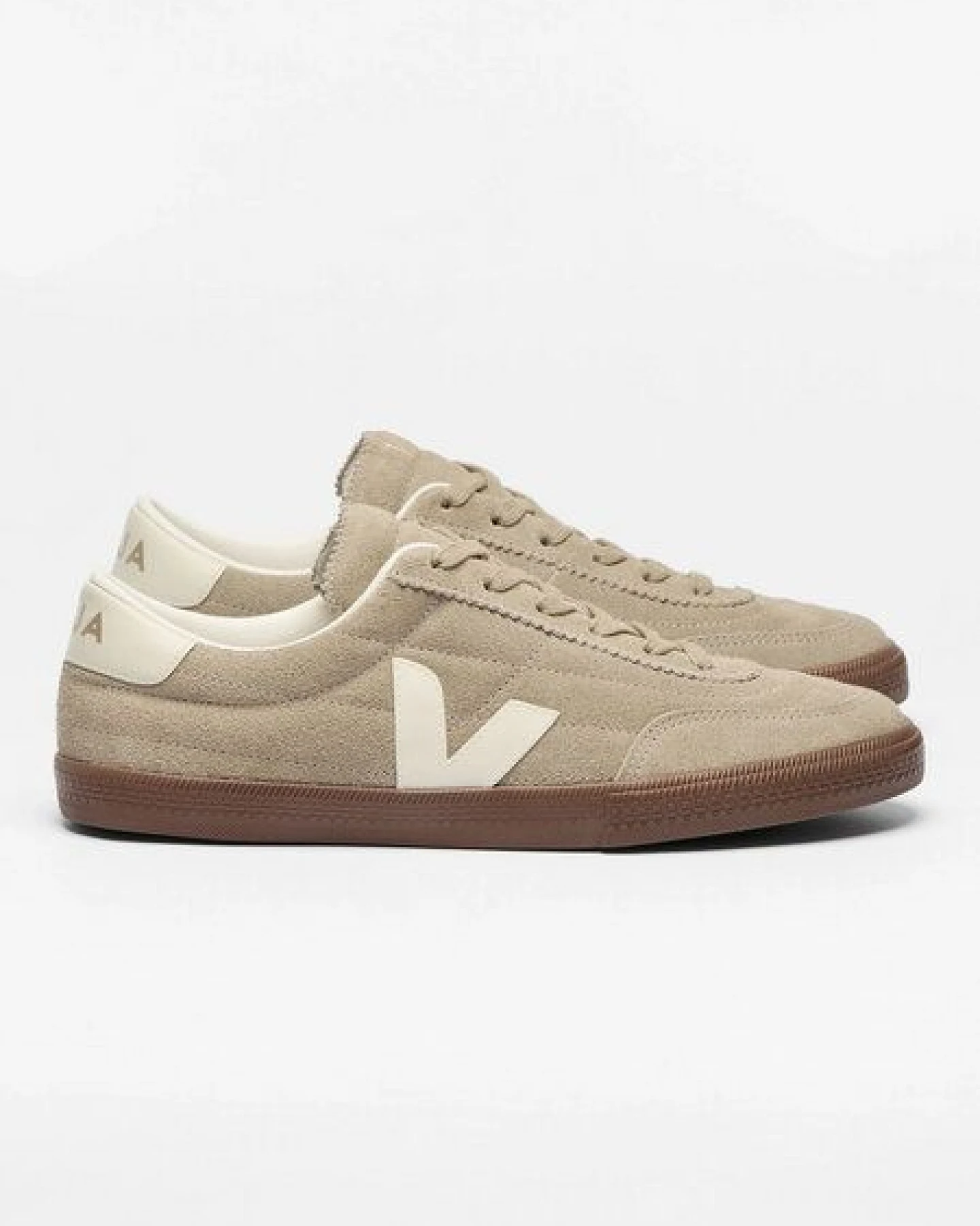 Low-Top-Sneaker Veja Panenka Taupe Pierre Bark – Ansicht 2