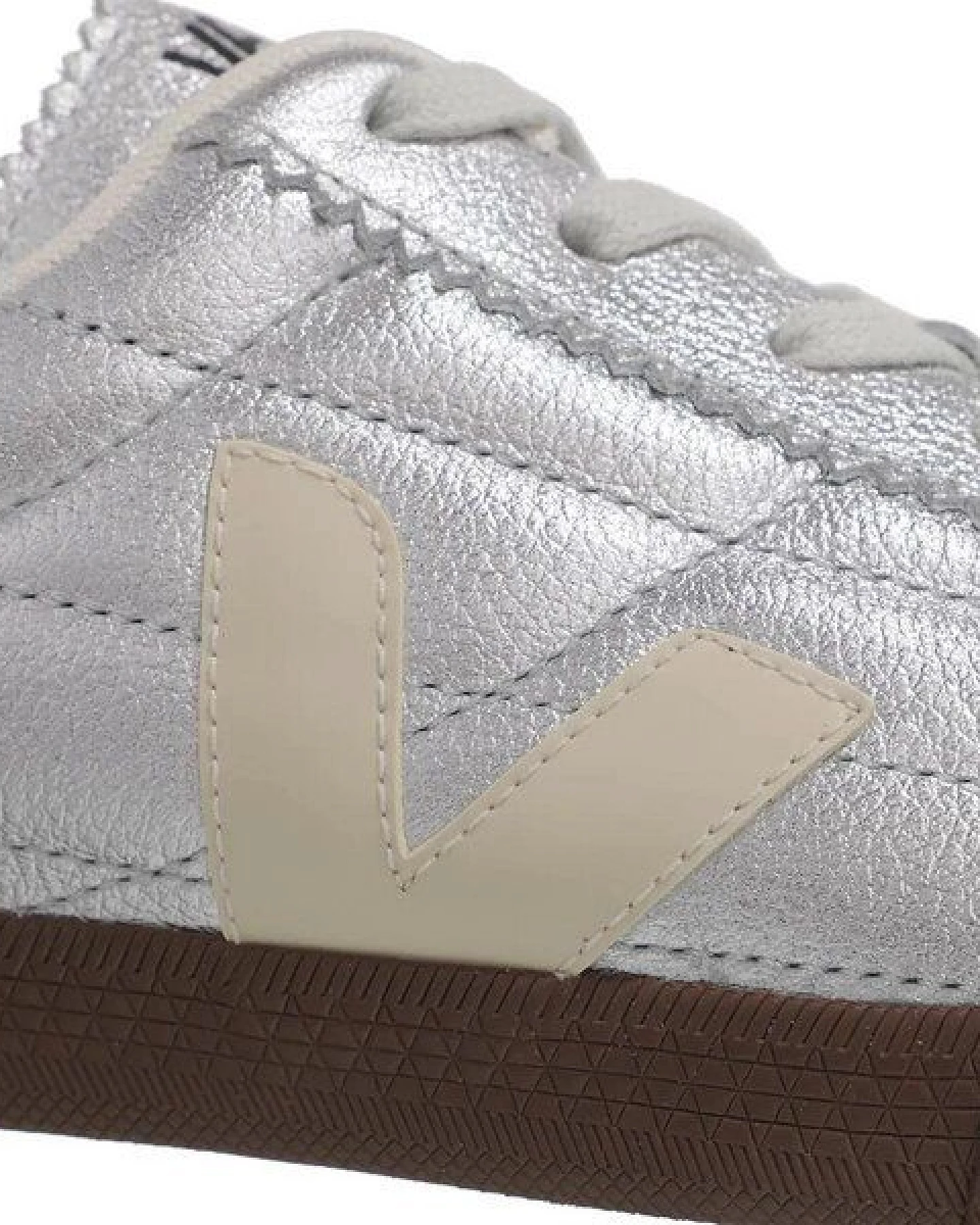 Low-Top-Sneaker Veja Panenka Silver Pierre Bark – Ansicht 3