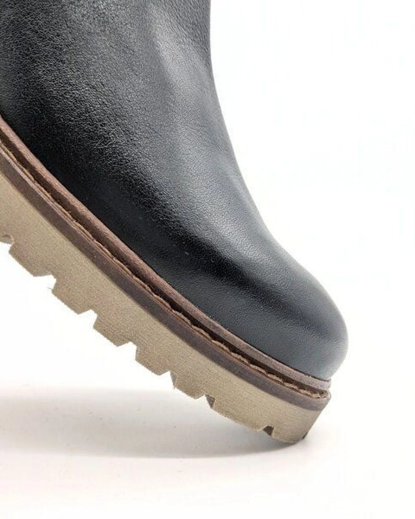 Werner Schuhe Schwarzer Chelsea Boot Tüpfelhyäne – Ansicht 4