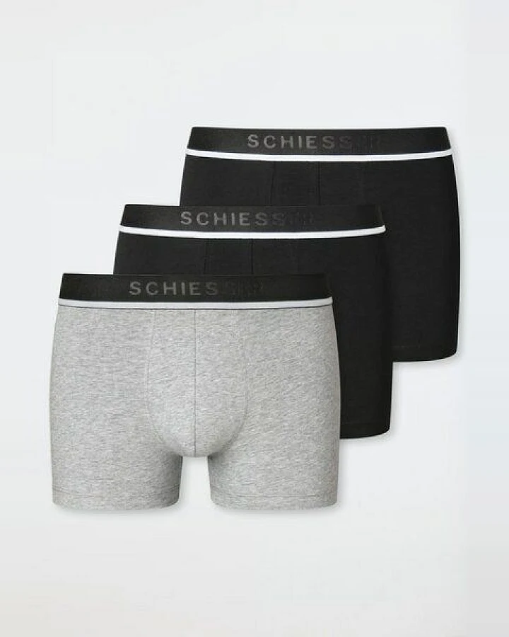 Schiesser 3er Pack Shorts Webbund Biobaumwolle 95/5