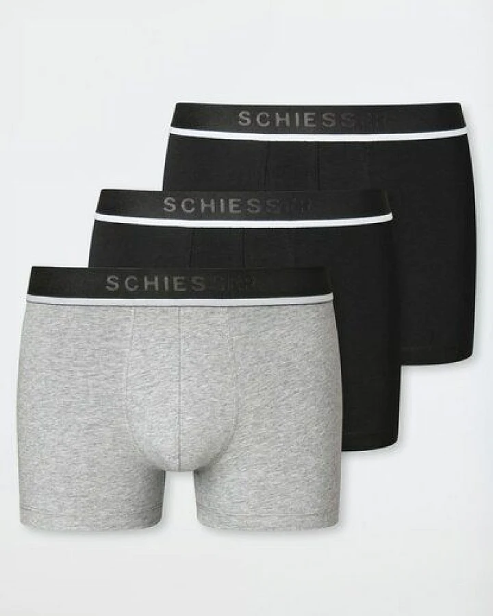 Schiesser 3er Pack Shorts Webbund Biobaumwolle 95/5