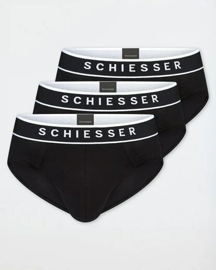 Schiesser 3er Pack Herren Slips Biobaumwolle 95/5