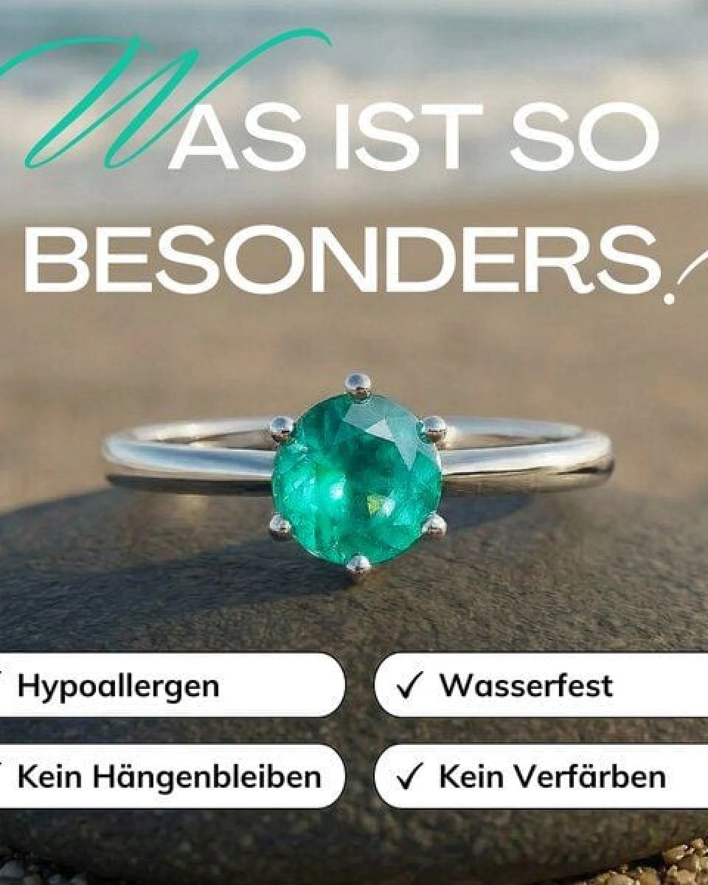Spirit of Island Smaragd Solitär Ring – Ansicht 4