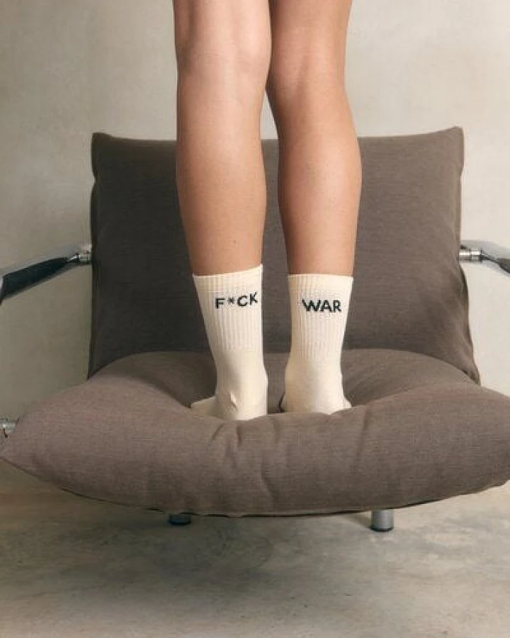 Jutelaune F*ck War Socks - GRS und OEKO-TEX Zertifizierungen