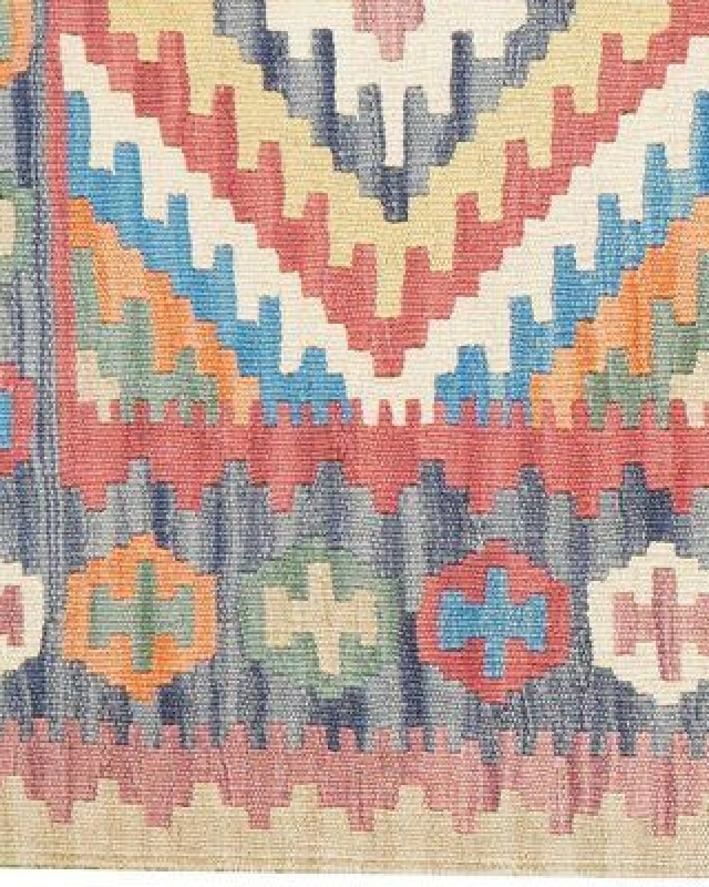 Kelim Gashgai Blau „Rugtales“ aus Schurwolle, 101x152 cm – Ansicht 4