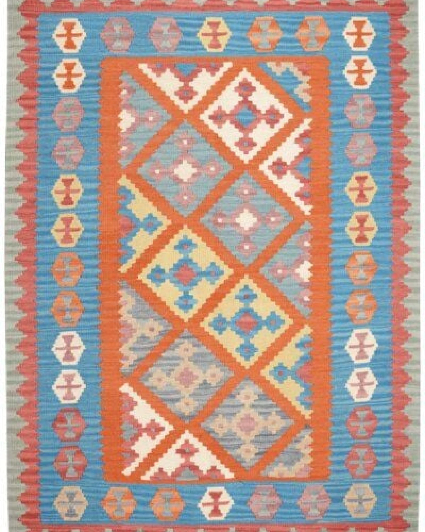Kelim Gashgai Orange „Rugtales“ aus Schurwolle, 129x179 cm – Ansicht 3