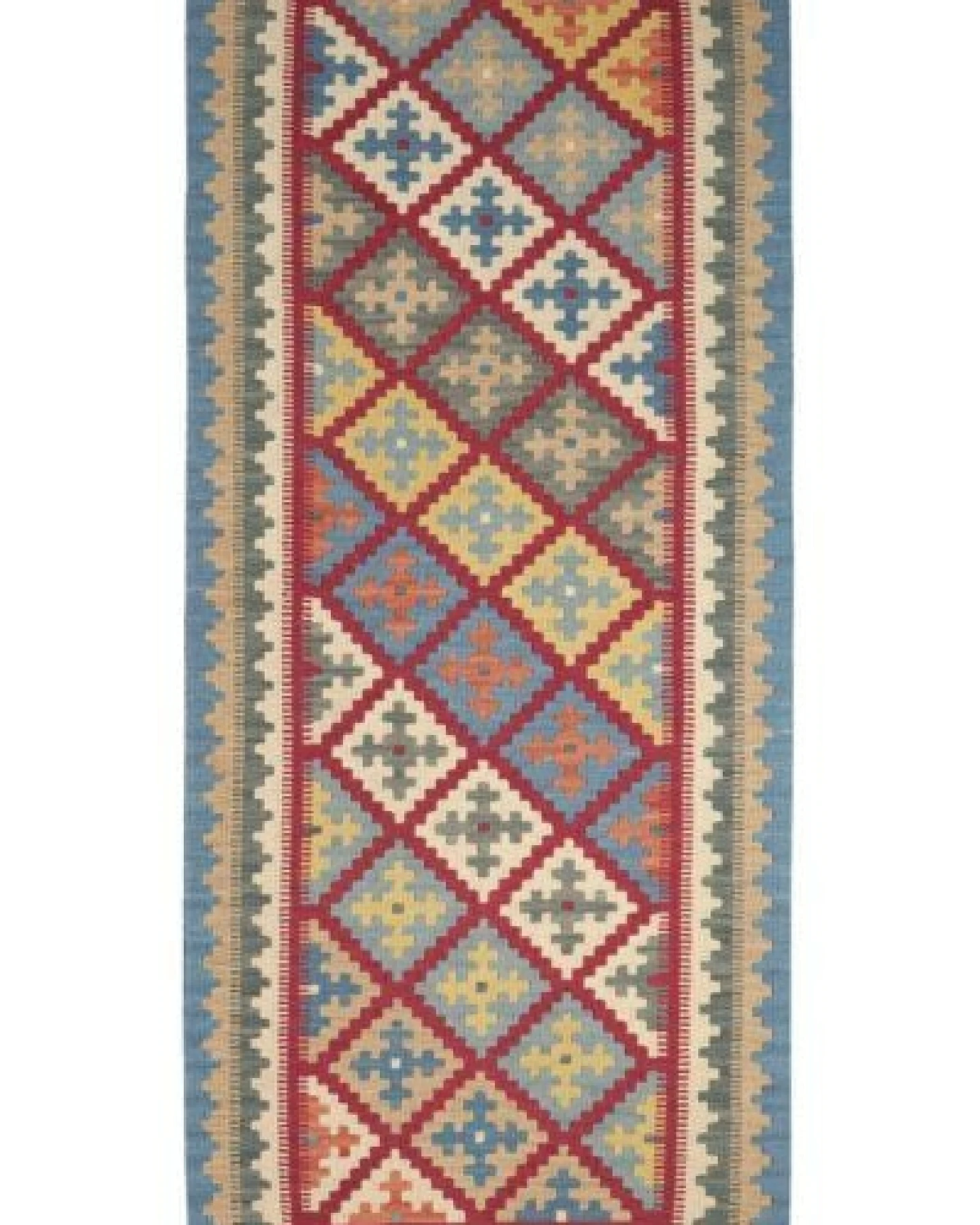 Kelim Gashgai Rot „Rugtales“ aus Schurwolle, 82x197 cm – Ansicht 3