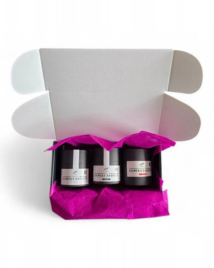 BAGHI Geschenkbox mini mit 3 Pfeffer Raritäten und 10 Rezepten