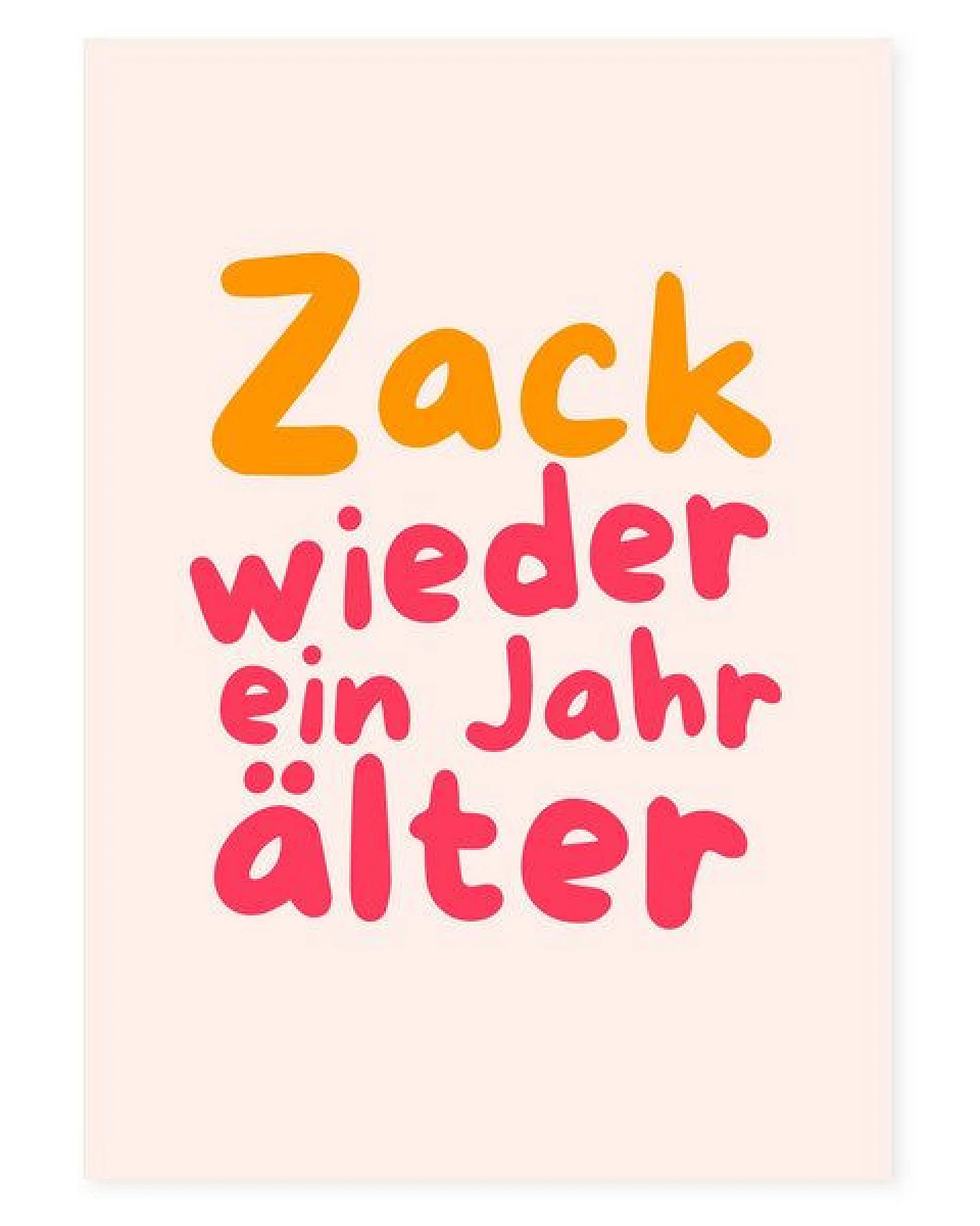 Bow & Hummingbird Postkarte "Zack wieder ein Jahr älter" aus Recyclingpapier – Ansicht 2