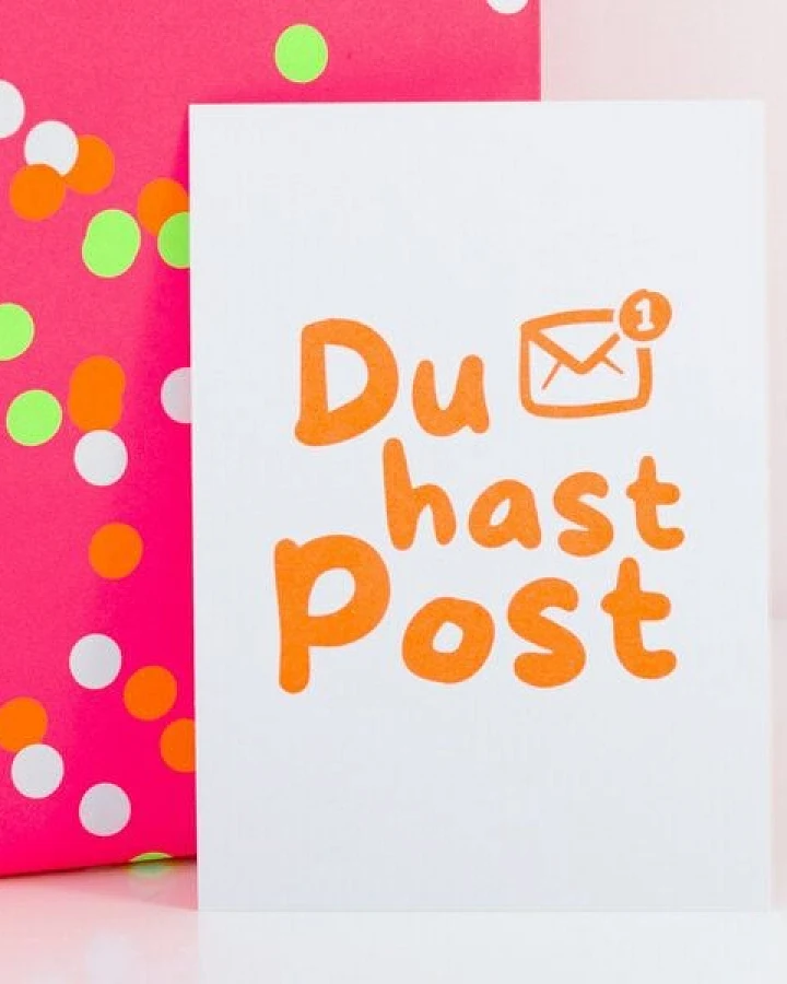 Bow & Hummingbird Postkarte "Du hast Post" aus Recyclingpapier