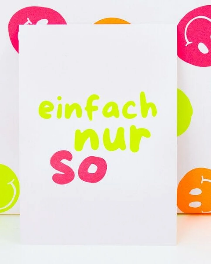 Bow & Hummingbird Postkarte "einfach nur so" aus Recyclingpapier