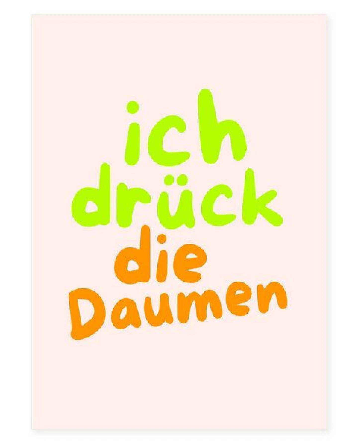 Bow & Hummingbird Postkarte "ich drück die Daumen" aus Recyclingpapier – Ansicht 3